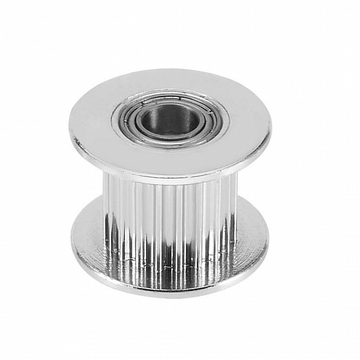 GT2 20T(9mm wide) Toothed Idler(5mm bore) silver