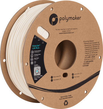 Polymaker - Polylite LW-PLA - White - 1.75mm - 800g