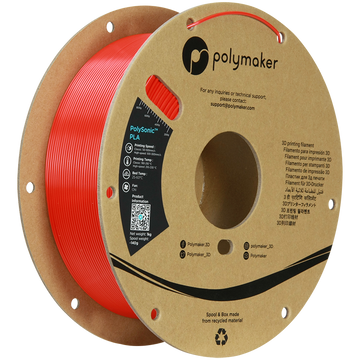 (UDGÅR) - Polymaker - Polysonic - High Speed PLA - Red - 1.75mm - 1kg