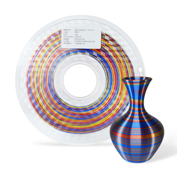 3DE Premium - PLA - Candy Rainbow - Blå, Röd, Guld - 1,75 mm - 1 kg