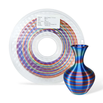 3DE Premium - PLA - Candy Rainbow - Blå, Röd, Grön - 1,75 mm - 1 kg