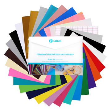 LOKLIK - Permanent Adhesive Vinyl Material Bundle - A4