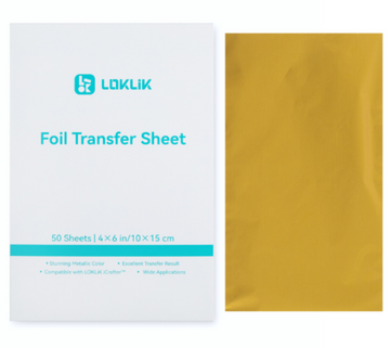 LOKLiK - Foil Transfer Sheets til Sublimation m.m. - Gold - 50 Pack