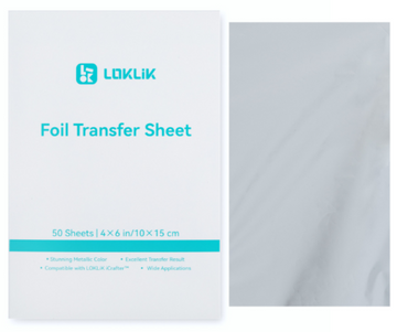 LOKLiK - Foil Transfer Sheets til Sublimation m.m. - Silver - 50 Pack