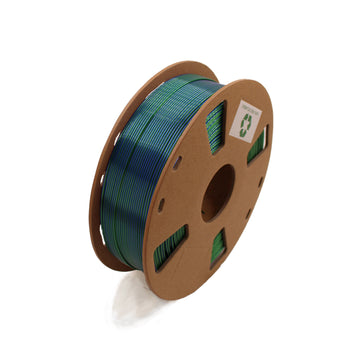 3DE Premium - Tvåfärgad - PLA Silky - Blå & Grön - 1,75 mm - 1 kg