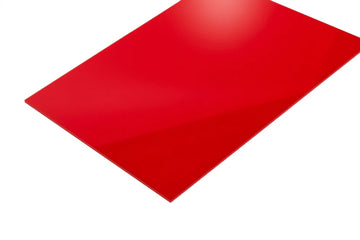 Laserark - Akryl Opak Glans - Röd - 400x300mm - 3mm