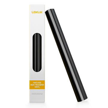 LOKLIK - Matless Heat Transfer Vinyl - Glossy Black - 33x150cm