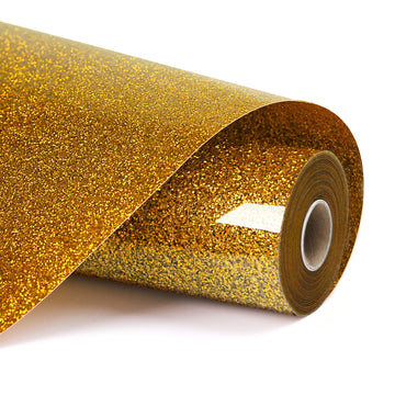 LOKLIK - Heat Transfer Vinyl - 30.5cm x 90cm - Glitter Golden