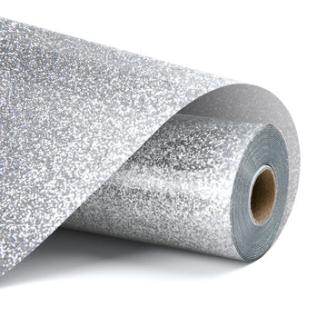 LOKLIK - Heat Transfer Vinyl - 30.5cm x 90cm - Glitter Silver