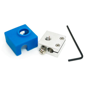 Micro Swiss - Heater Block Upgrade with Silicone Sock - Ex. CR10 - Ender 2 - Ender 3 - Anet A8 Printers MK7, MK8, MK9 Hotend