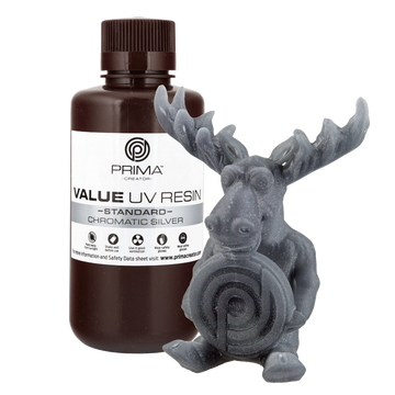 PrimaCreator Value UV-DLP Standard Resin - Chromatic Silver - 500ml