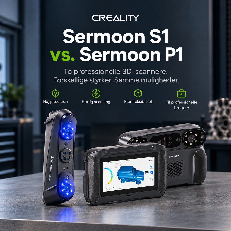 Creality 3D - Sermoon S1 vs. P1 – To nye professionelle 3D-Scannere