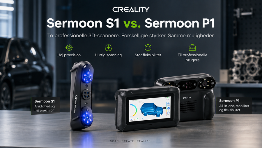 Creality 3D - Sermoon S1 vs. P1 – To nye professionelle 3D-Scannere