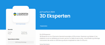 3D Eksperten deltager på FoodTech messen 1. - 3. oktober 2024 i Herning