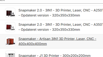 Mærker - Snapmaker - 3D Printer