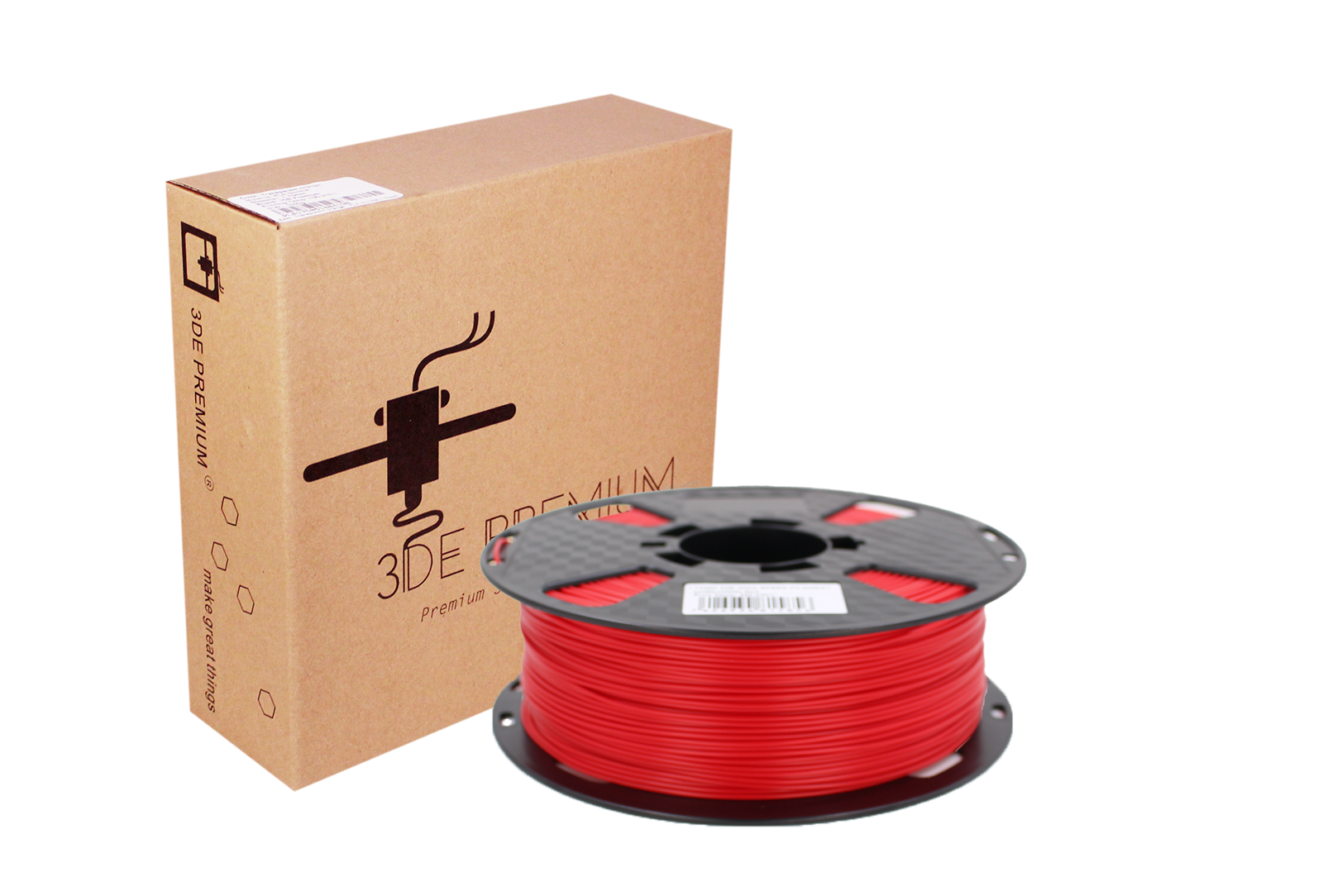 3DE Premium - PLA MAX High Speed ​​- Röd - 1,75 mm - 1 kg