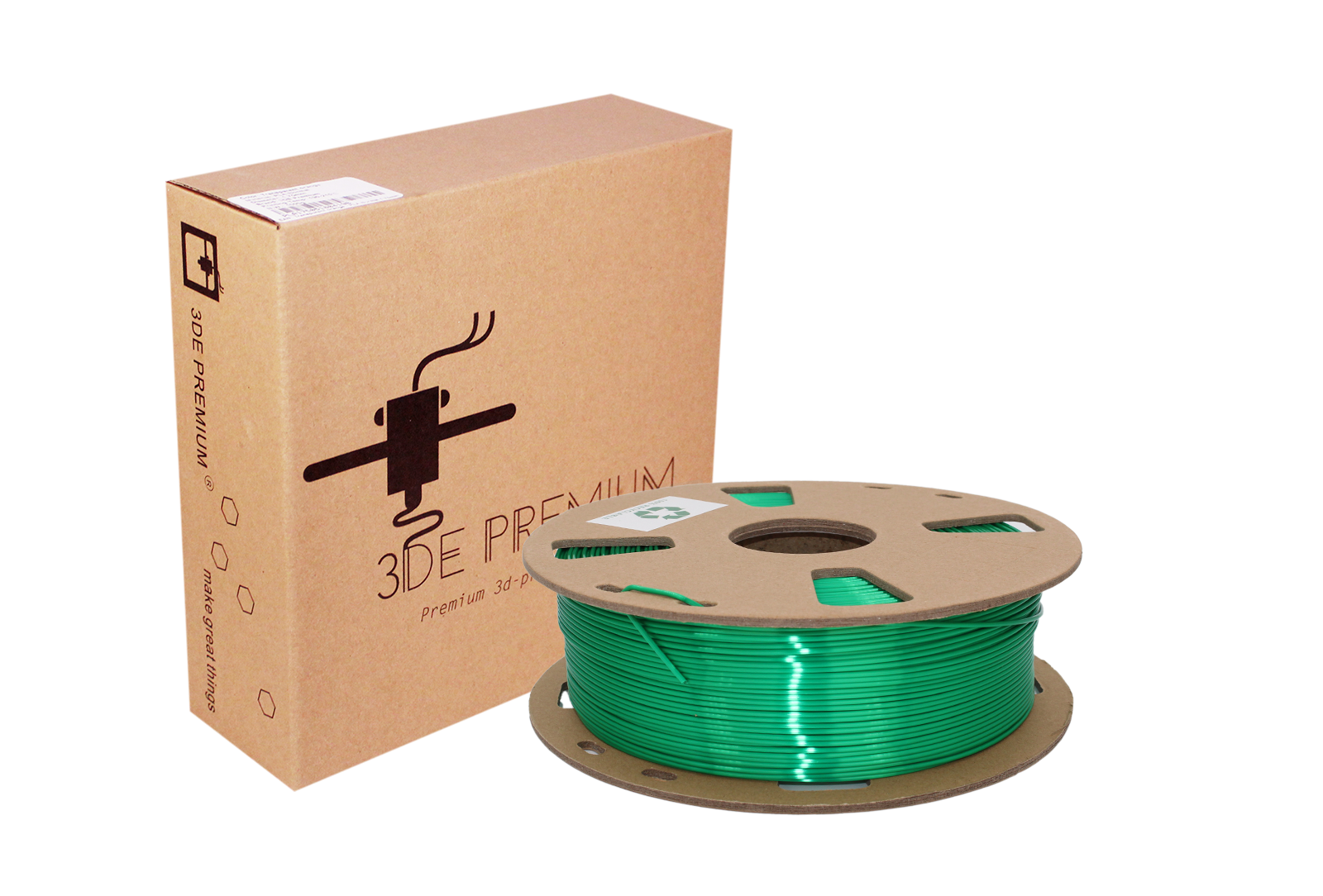 3DE Premium - PLA Silky - Green - 1.75mm - 1kg