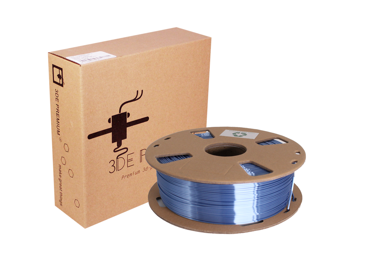 3DE Premium - PLA Silky - Elixir Blue - 1.75mm - 1kg