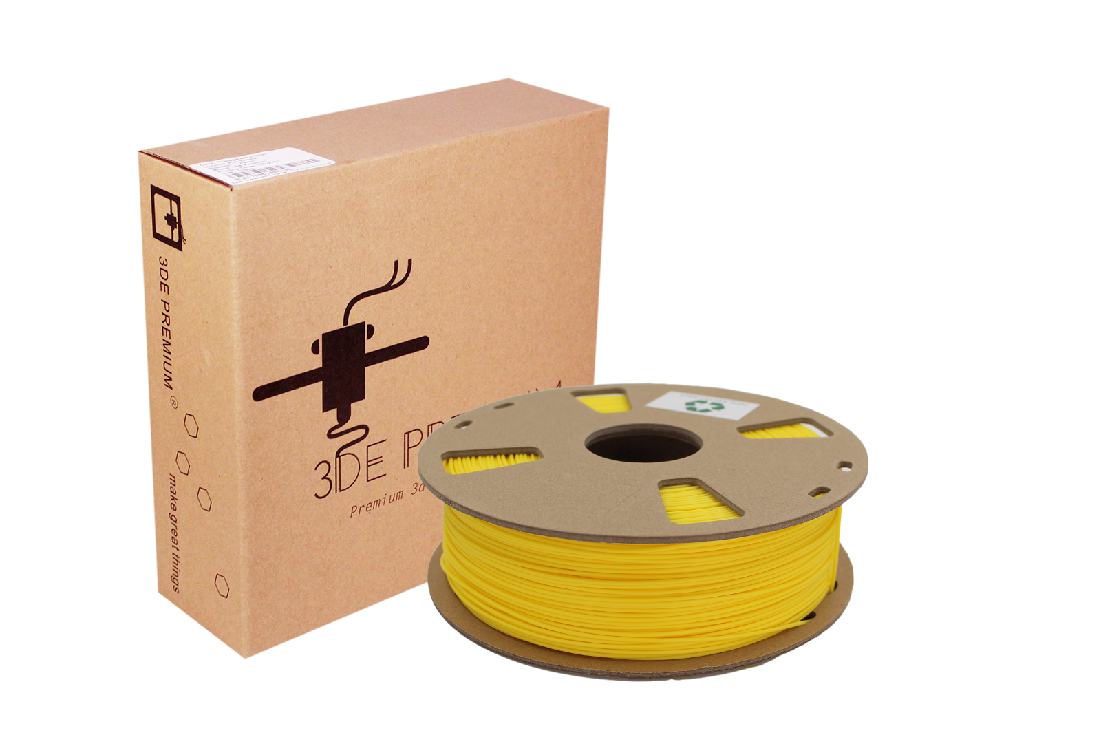 3DE Premium - PLA Matt - Sun Yellow - 1.75mm - 1kg