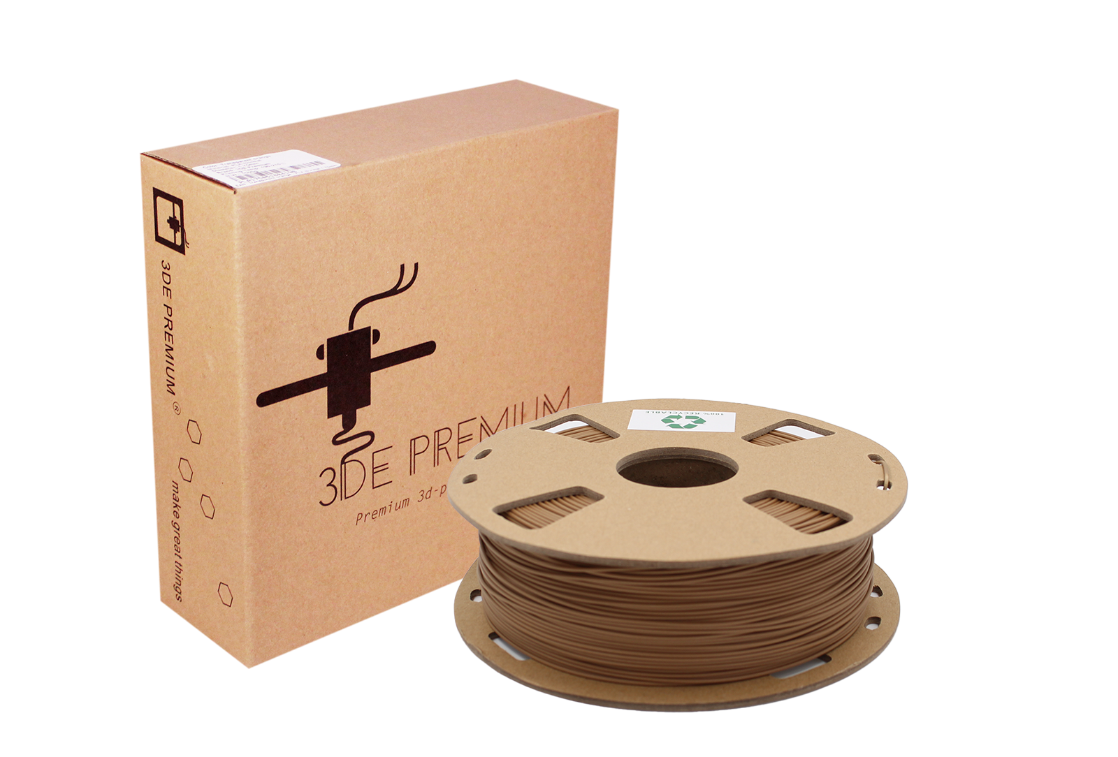 3DE Premium - PLA - Dark Wood - 1.75mm - 1kg