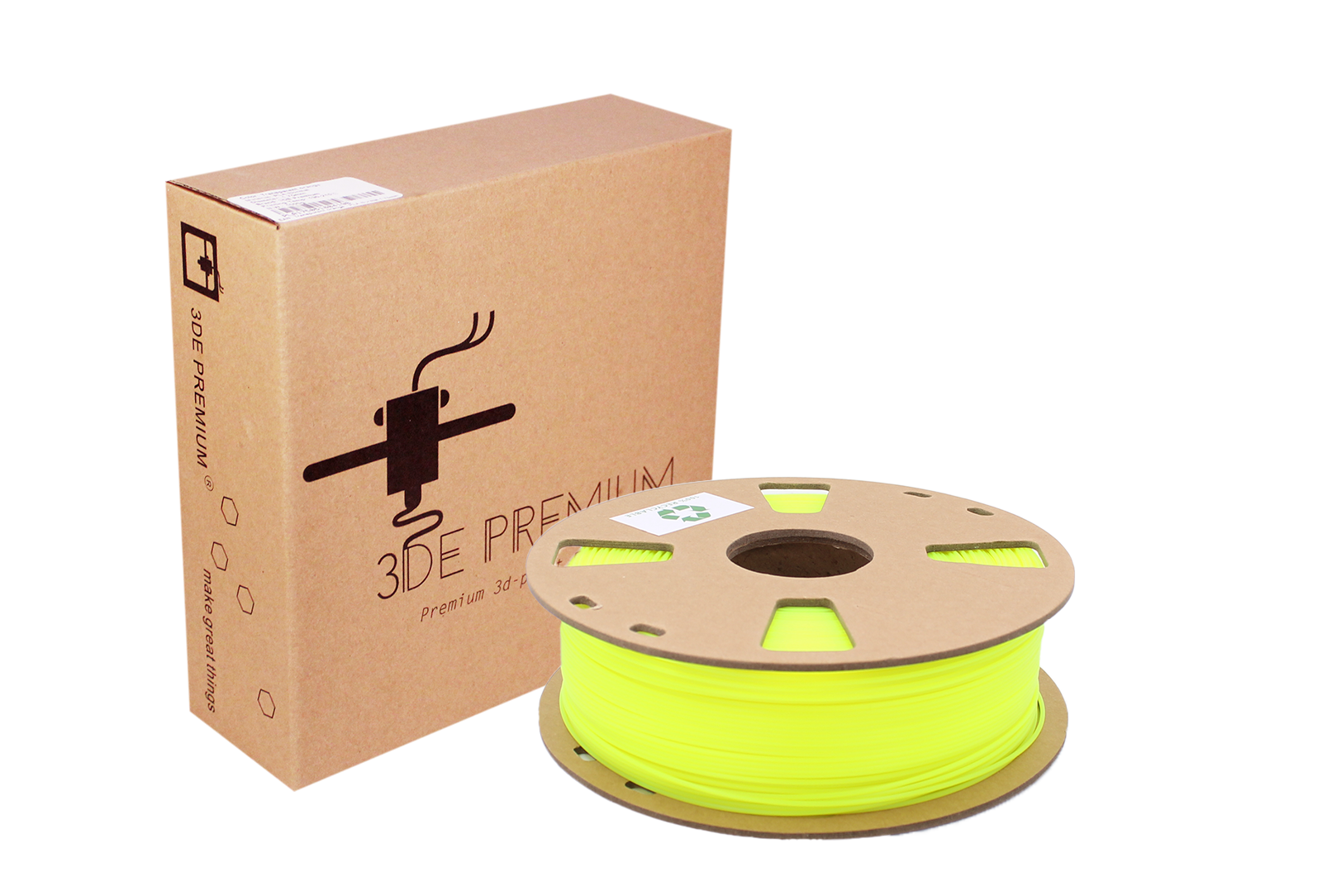 3DE Premium - PLA Fluorescent - Neon Yellow - 2.85mm - 1kg