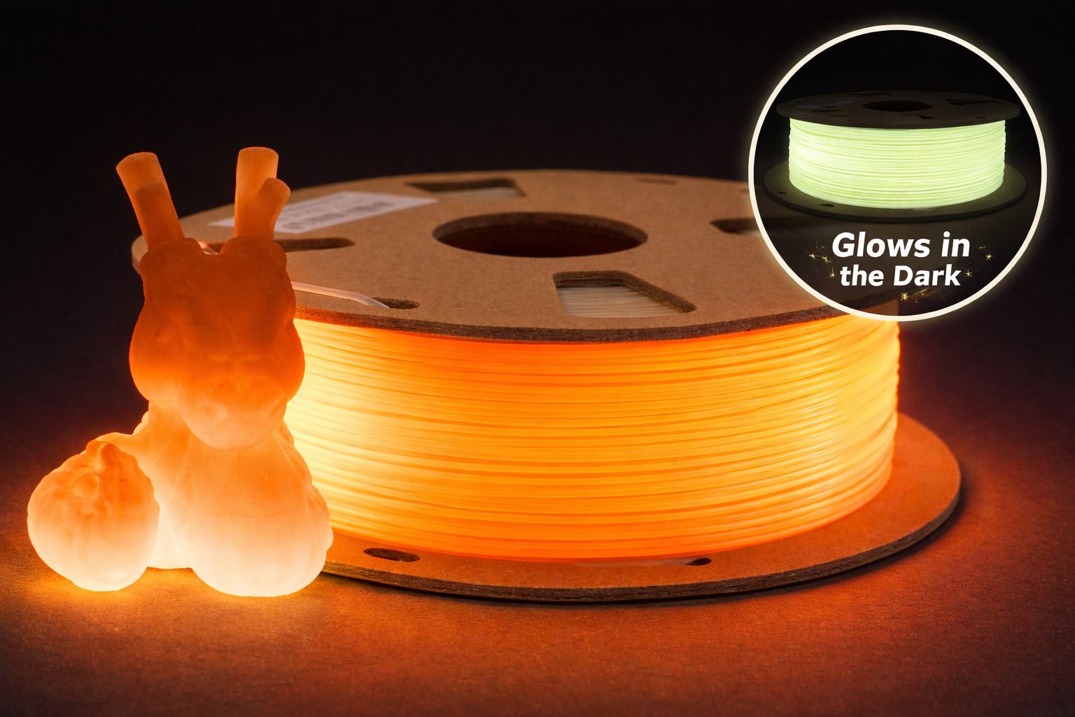 3de 3DE Premium - PLA - Glowing Orange - 1.75mm - 1kg