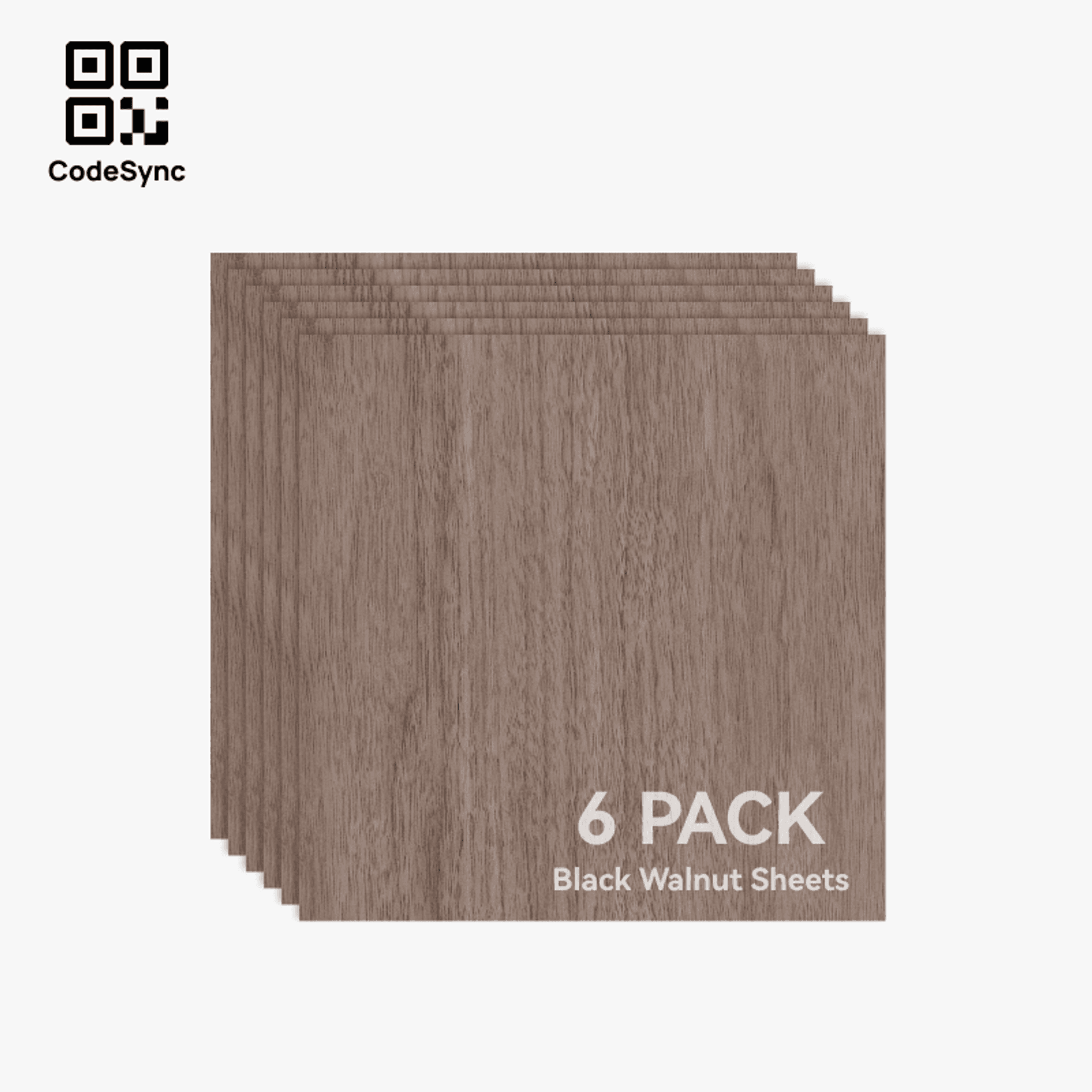 Bambu Lab - 300x300x3mm svart valnötsplywood (6 st)