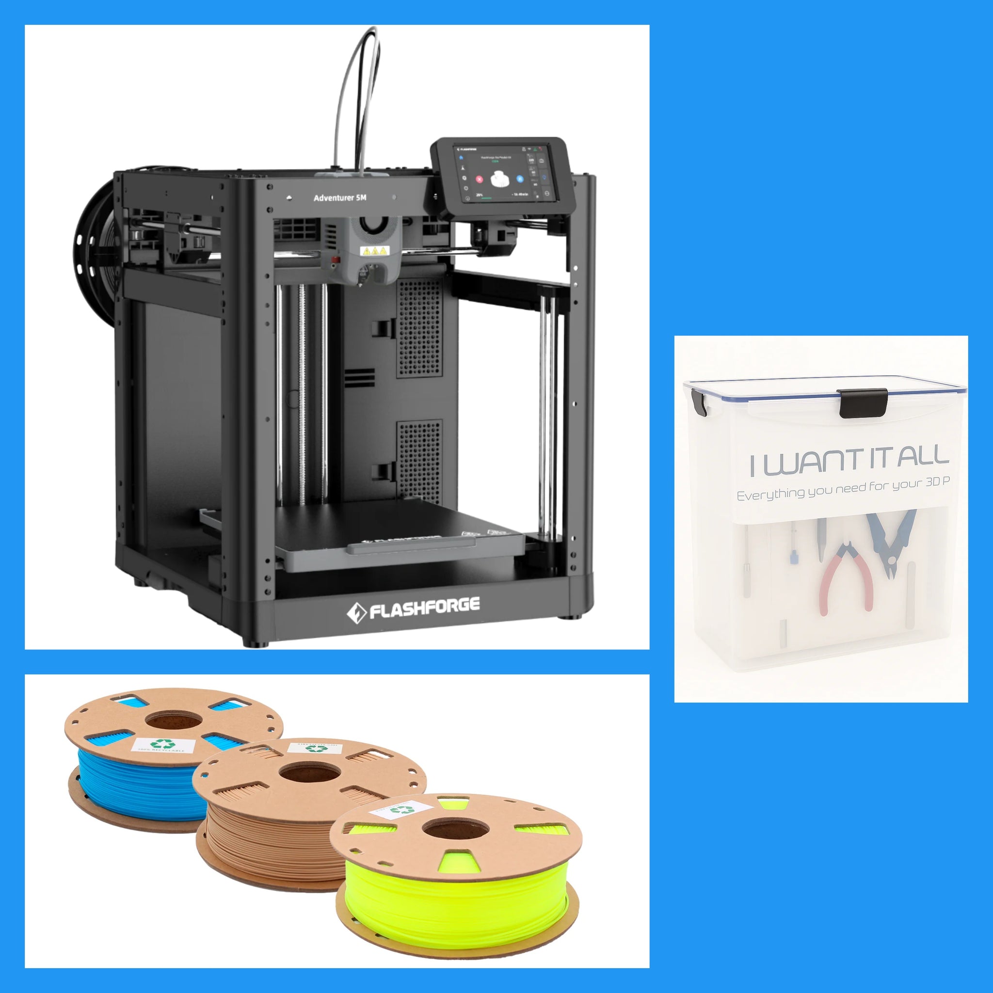 Flashforge Adventurer 5M - Budgetvenlig 3D Printer Bundle