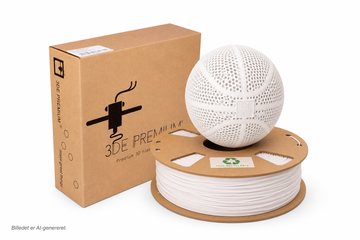 3DE Premium - PEBA Flexible PLA - 54D - All White - 1.75mm - 1kg