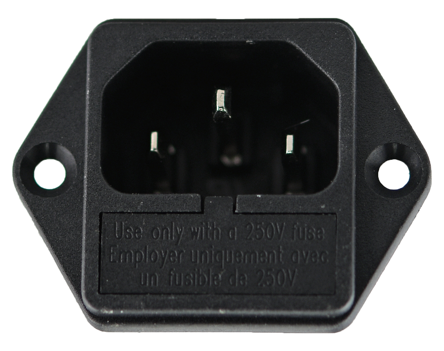 Filtered power inlet 10A 250V YB11B2- 10A-Q (IEC socket with fuse filt