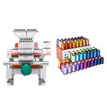 PooLin - EOV - Multi-Needle - Broderimaskine + GRATIS Broderitråd - 4000m Ruller - 100 Farver - Bundle
