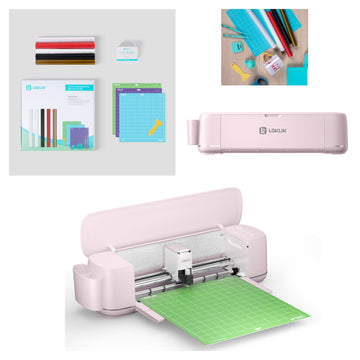 LOKLiK - "Start 2 Craft" Bundle - iCraft™ Skæreplotter - Pastel Pink + Starter Pack