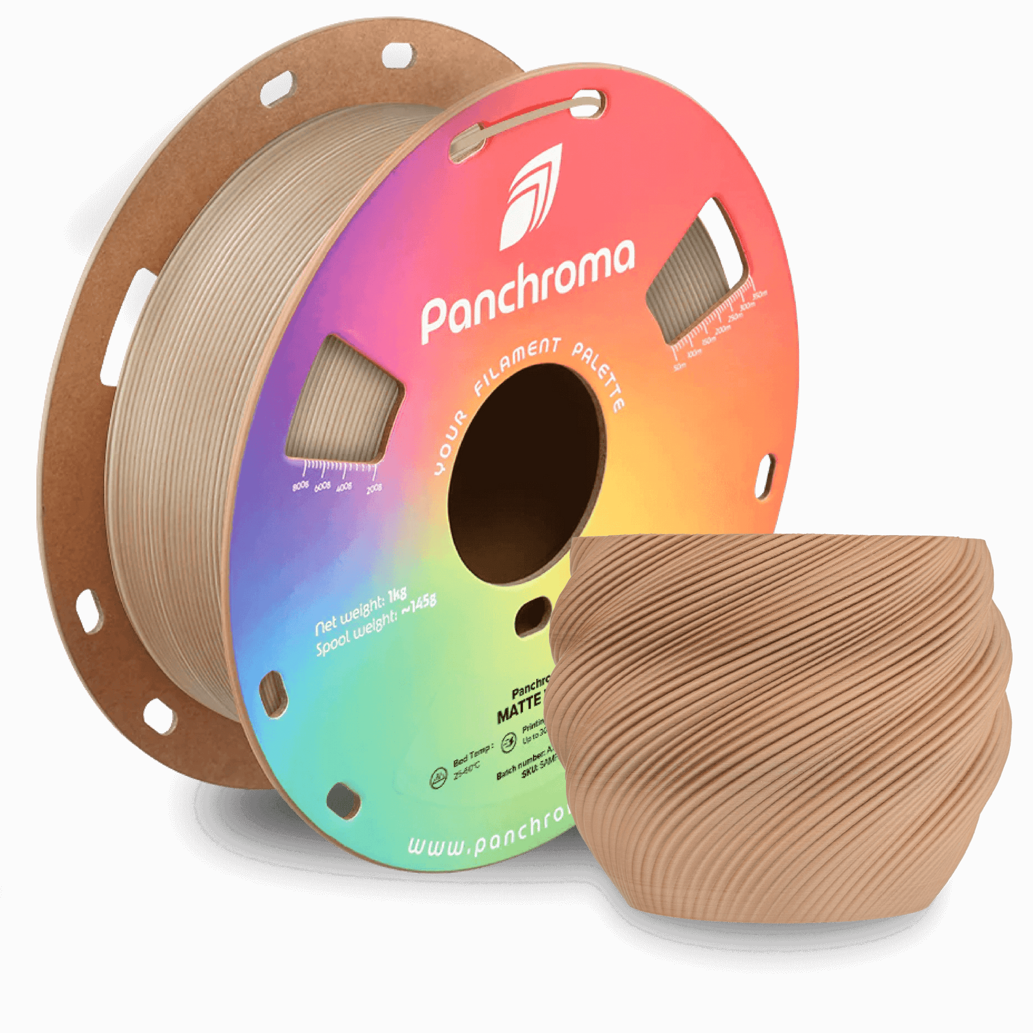 Polymaker - Panchroma™ PLA Dual-Gradient - Matte Wood - 1.75mm - 1kg