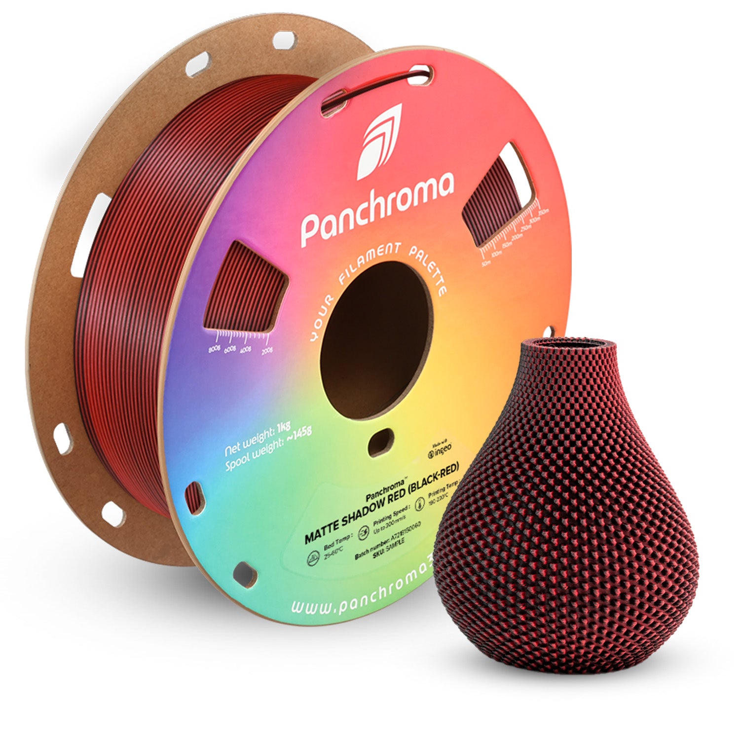 Polymaker - Panchroma™ PLA Dual - Matte Shadow Red (Black-Red) - 1.75mm - 1kg