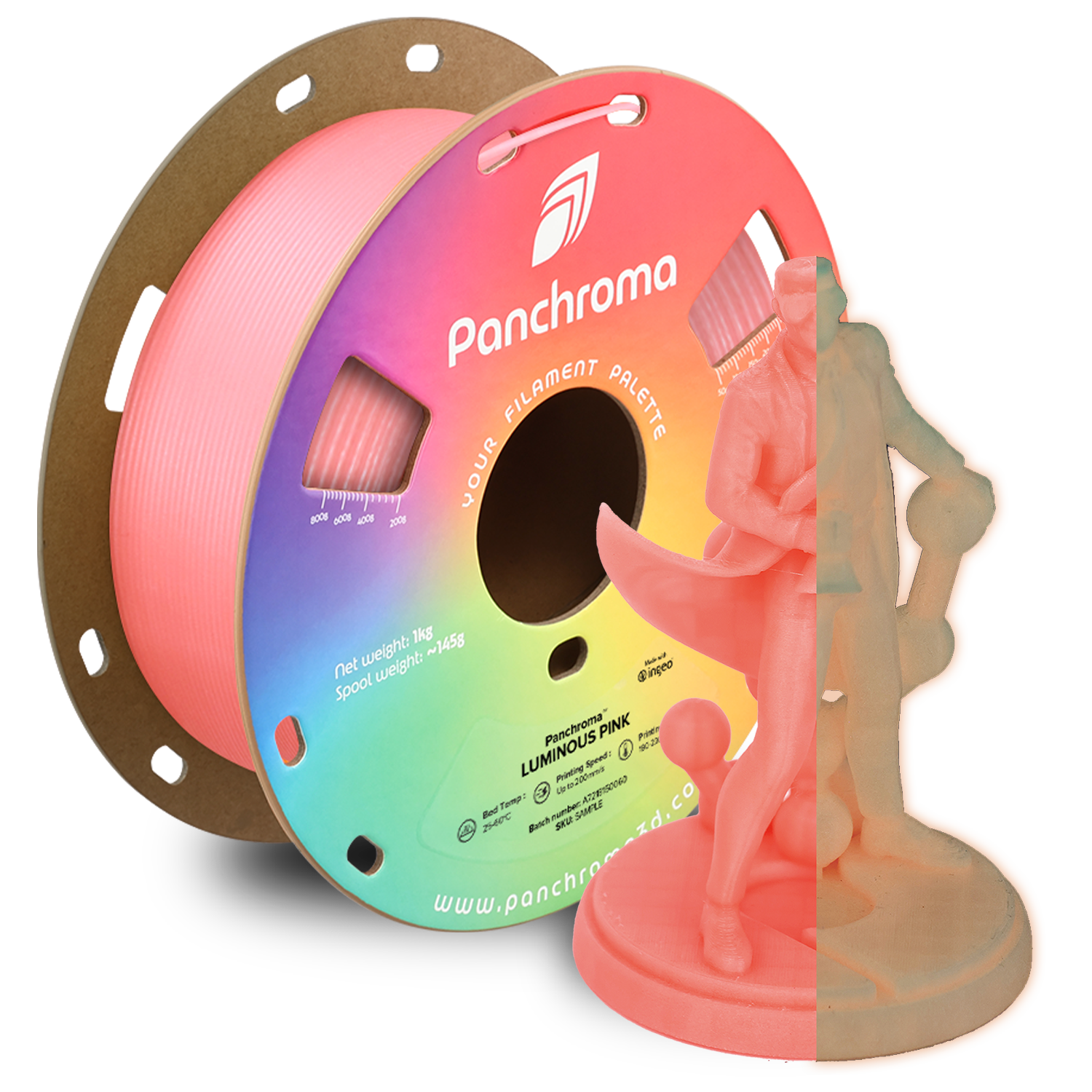 Polymaker - Panchroma™ PLA - Luminous Pink - 1.75mm - 1kg