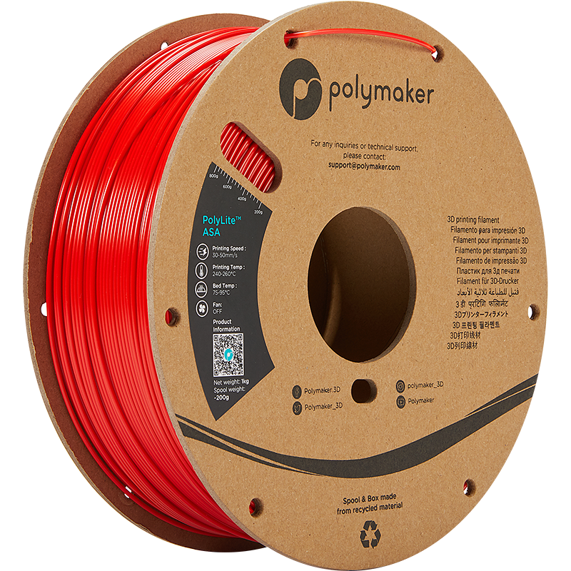 Polymaker Polylite - ASA - Red - 1.75mm - 1kg