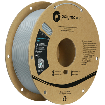 Polymaker - Polysonic - High Speed PLA - Grey - 1.75mm - 1kg