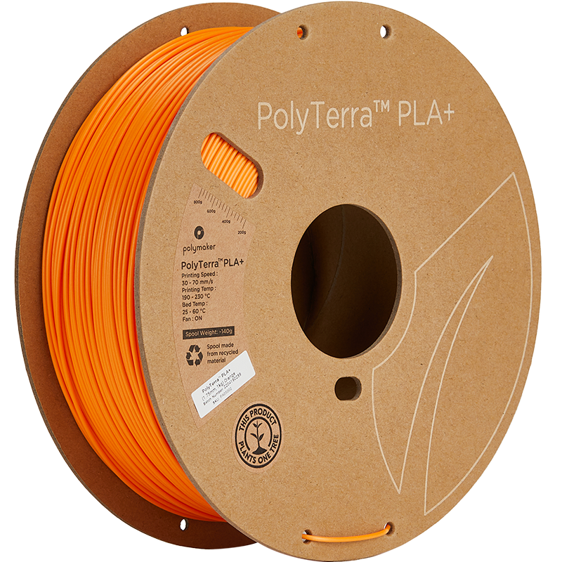 Polymaker - PolyTerra PLA+ - Orange - 1.75mm - 1kg