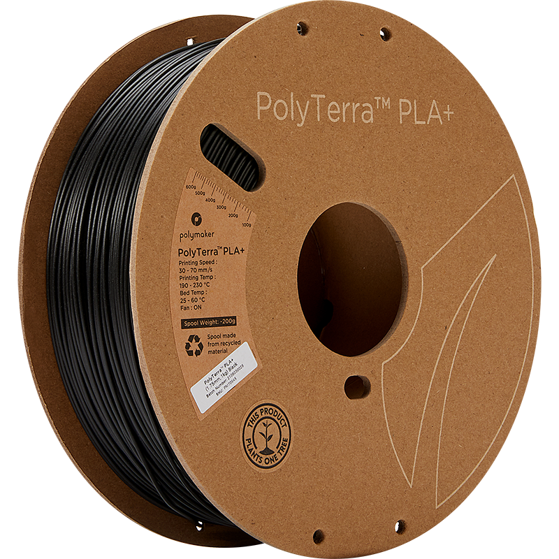 Polymaker - PolyTerra PLA+ - Black - 1.75mm - 1kg