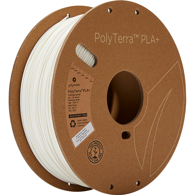 Polymaker - PolyTerra PLA+ - White - 1.75mm - 1kg