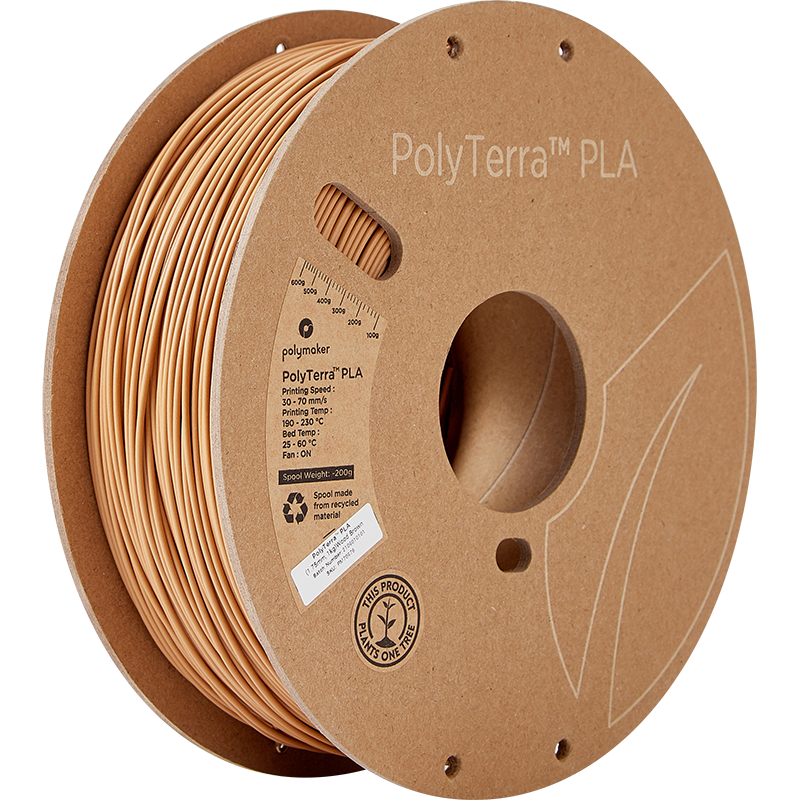 Polymaker - PolyTerra PLA - Wood Brown - 1.75mm - 1kg