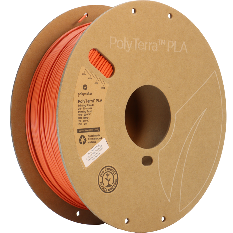 Polymaker - PolyTerra PLA - Muted Red - 1.75mm - 1kg