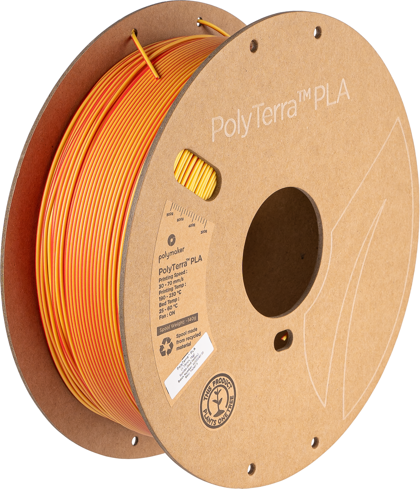 Polymaker - PolyTerra PLA Dual - Sunrise (Red-Yellow) - 1.75mm - 1kg