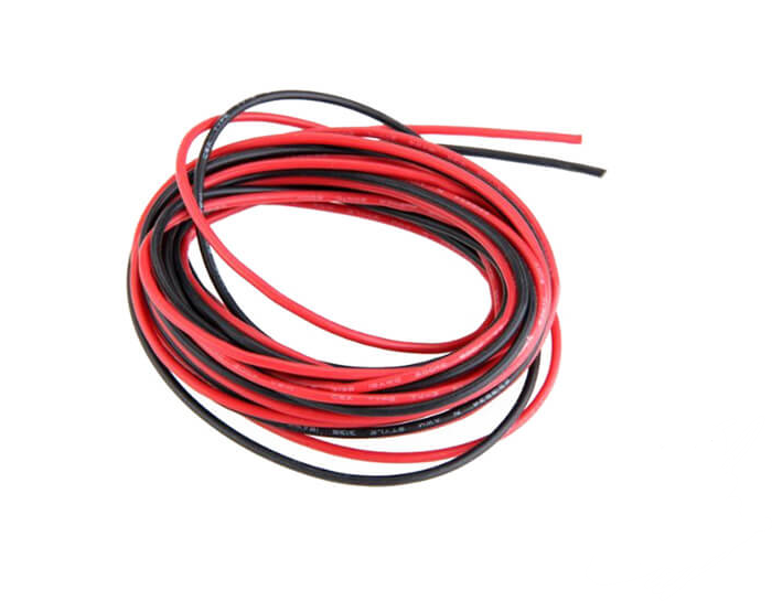 24AWG - Silicone Wire - 2pin - Black-Red - 1m