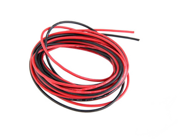 24AWG - Silicone Wire - 2pin - Black-Red - 1m