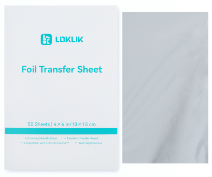 LOKLiK - Foil Transfer Sheets til Sublimation m.m.  - Silver - 50 Pack
