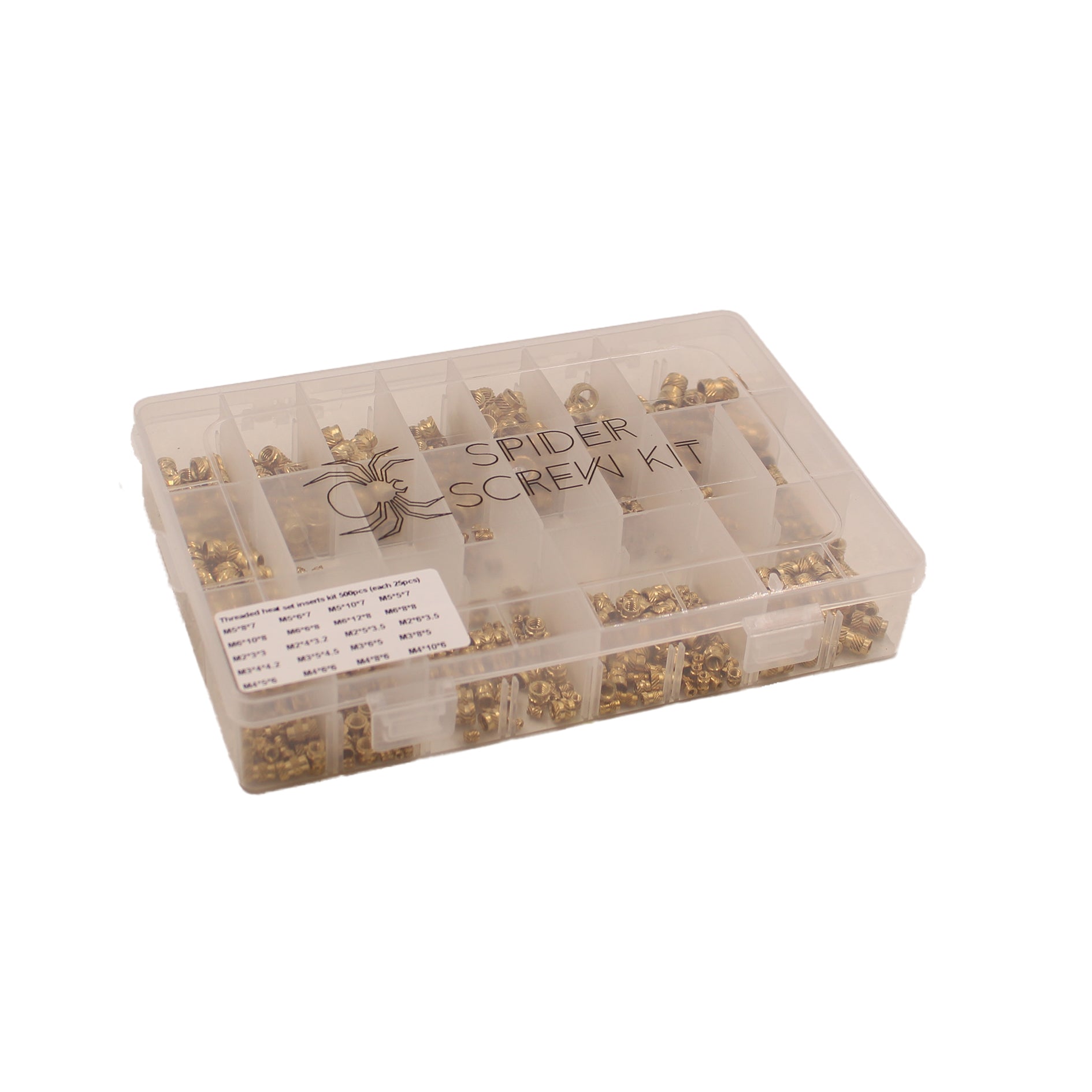Hot Thread Insert Spider - Threaded Heat Inserts Kit - 500 pcs