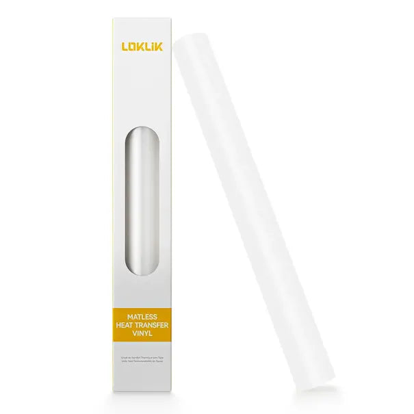 LOKLIK - Matless Heat Transfer Vinyl - Glossy White - 33x150cm