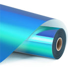 LOKLIK - Permanent Adhesive Vinyl - 30.5cm x 90cm - Holographic Aqua Blue