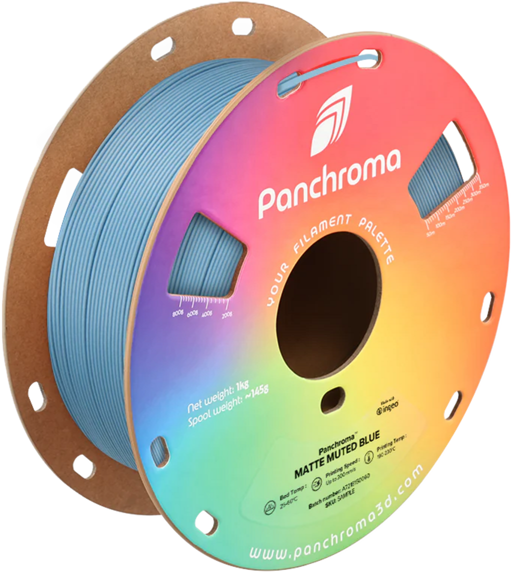 Matte Pla Example Polymaker - Panchroma™ PLA - Matte Muted Blue - 1.75mm - 1kg